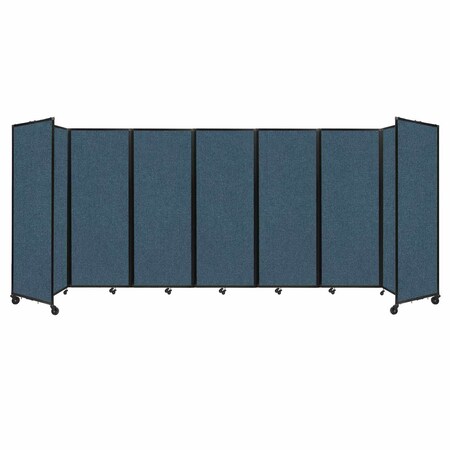 Versare Room Divider 360 Folding Portable Partition 19'6" x 7'6" Caribbean Fabric 1190949